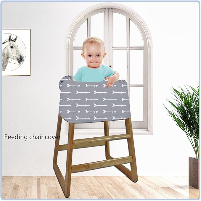 Nursing Carseat Canopy Breastfeeding Cover - Multi-use Stretchy Car Seat Covers for Babies, Baby Shower Gifts (Grey Arrows)-BubblyBeeBaby