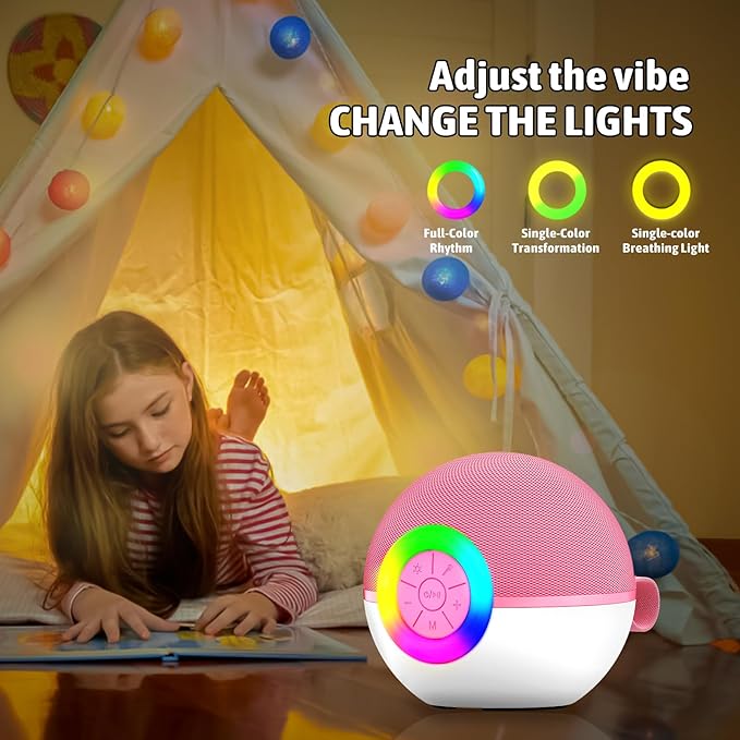 Karaoke Microphone Machine Toys for Kids Adults, Mini Portable Bluetooth Speaker with 2 Wireless Mics, Christmas Birthday Gifts for Boys Girls Ages 3 4 5 6 7 8 9 10 11 12+ Year (Pink)-BubblyBeeBaby