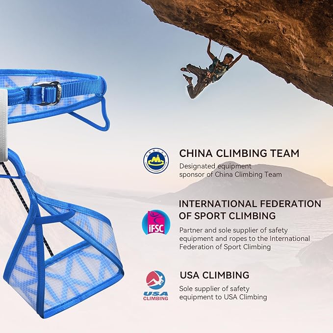 KAILAS Kids Rock Climbing Harness Child Safety Belt Climbing Gear Adjustable Lightweight Indoor Gyms Beginners Youth-BubblyBeeBaby