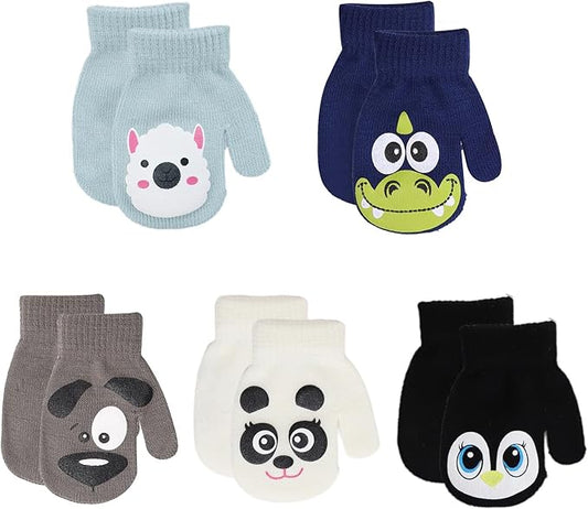 Baby Winter Mittens Toddler Stretch Knit Gloves Magic Warm Glove for Baby Boys Girls-BubblyBeeBaby