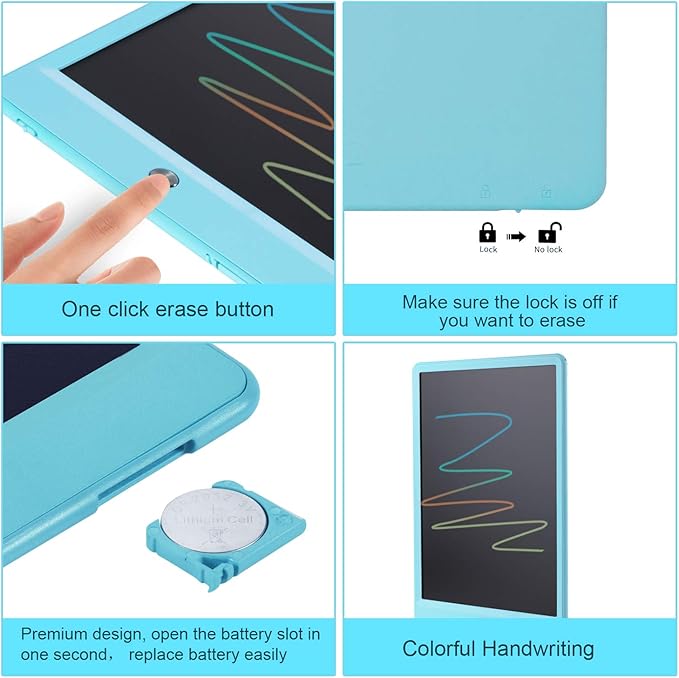2 Pack LCD Writing Tablet for Kids Doodle Board 10 Inch, Electronic Drawing Tablet Drawing Pads, LEYAOYAO Drawing Board Learning Educational Toddler Toy - Gift for 3-6 Years Old Boys Girls-BubblyBeeBaby