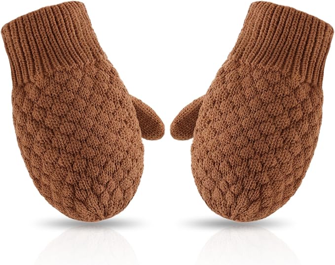 Baby Knit Mittens Toddler Boys Girls Gloves Winter Infant Newborn No Scratch Mitten 0-3 Years-BubblyBeeBaby