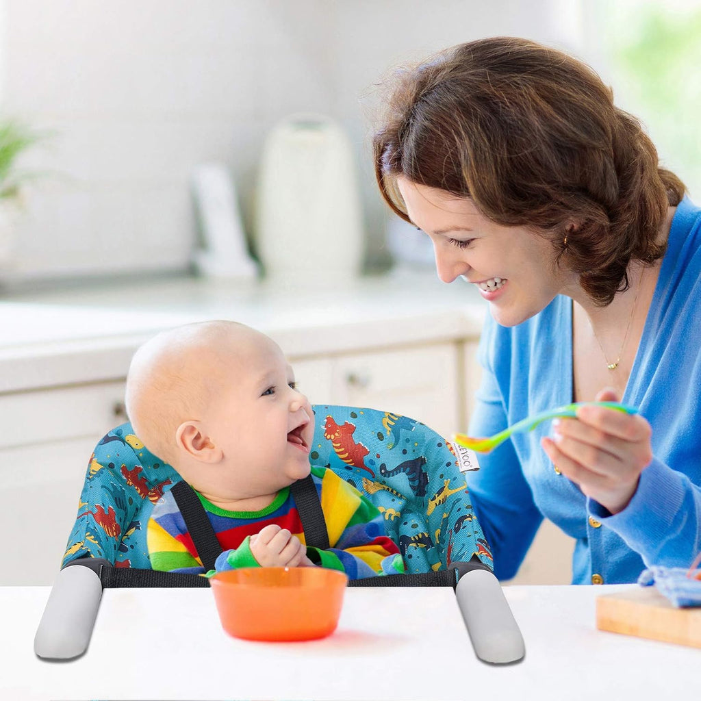 Hook On Chair, VEEYOO Clip On High Chair Folding Fast Table Chair with Storage Bag, Portable Baby Feeding Seat Attach to Table for Home and Travel