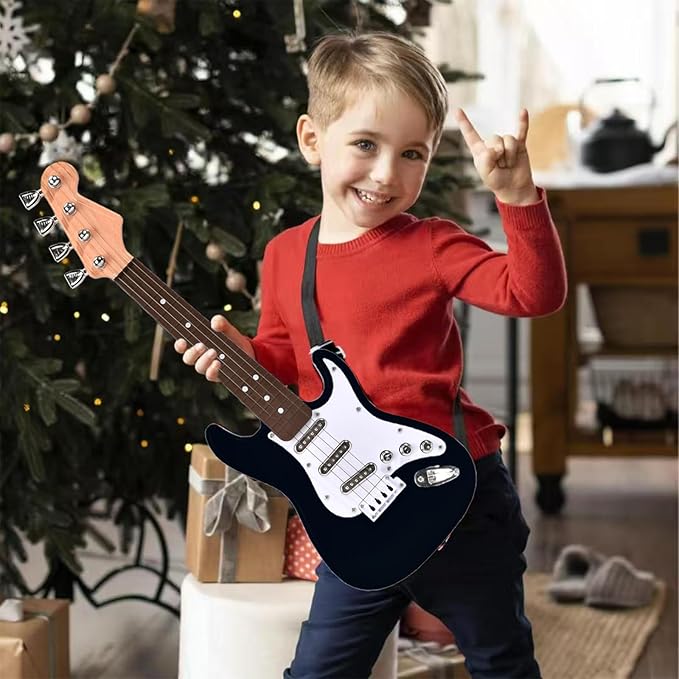 16inch Mini Guitar Toy for Kids and Beginners, Electric Guitar with Strap for Toddlers and Boys and Girls Instrument Toys-BubblyBeeBaby
