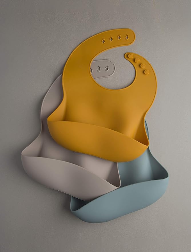 Loulou Lollipop Soft, Waterproof Silicone Feeding Bib-BubblyBeeBaby