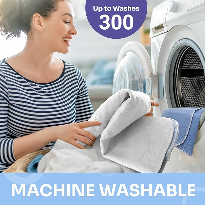 Heavy Absorbency Bed Pads, Washable and Reusable Incontinence Underpads, 34"X76" (1 Pack), Waterproof Sheet and Mattress Protectors-BubblyBeeBaby