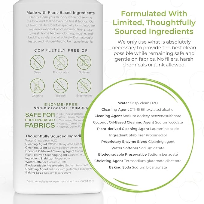 Heritage Park Luxury Laundry Detergent | Dermatologist Tested Plant based Natural & Enzyme Laundry Detergent | Sensitive Skin Friendly - Lavender Mist (64 fl oz Refill)-BubblyBeeBaby