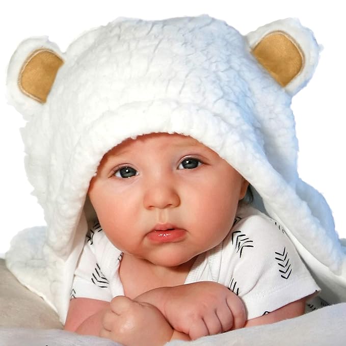 Jam Naturals-Cute Bear Organic Newborn Swaddle Wrap-Gender Neutral Soft Baby Blanket, Newborn Baby Registry Gift (Golden Brown, 0-3m)-BubblyBeeBaby