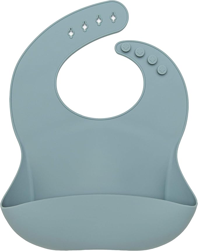 Loulou Lollipop Soft, Waterproof Silicone Feeding Bib-BubblyBeeBaby