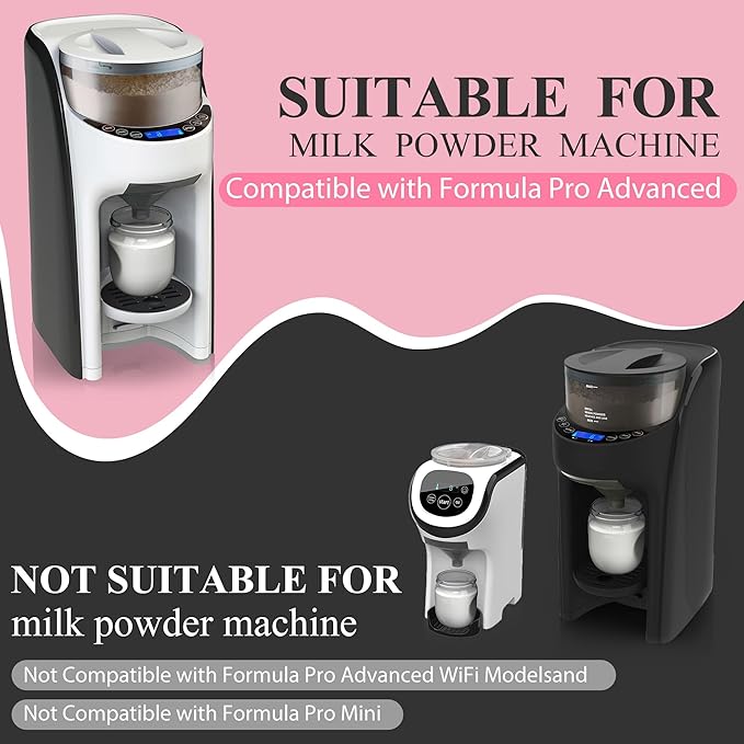 1 Sets Replacement Funnel Compatible with Baby Brezza Replacement Parts Funnel and Cover Baby Formula Dispenser, Grey-BubblyBeeBaby