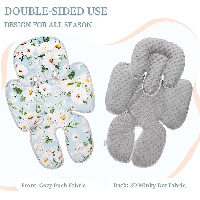 Pea Pod Baby Head Support for Newborn, 2 in 1 Infant Head Body Support for Girls Extra Soft Breathable Cushion Insert-BubblyBeeBaby