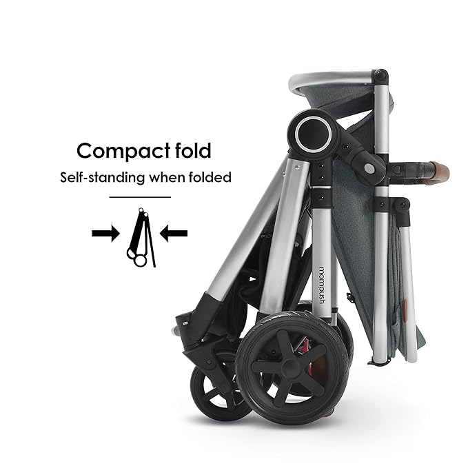 Mompush Ultimate 2 Baby Stroller for Infant and Toddler with Newborn Mode and Reversible Seat, All-Terrain Stroller with All-Wheel Suspension, Includes Car Seat Adapter and Large Storage Basket-BubblyBeeBaby