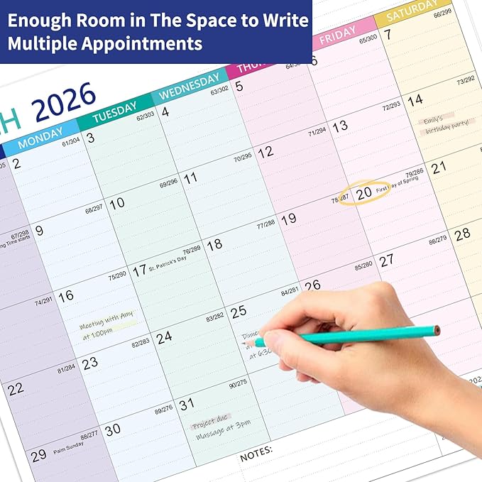 2025-2027 Magnetic Fridge Calendar 21 Monthly Magnetic Calendar for Refrigerator Planner Runs from October 2025 Until June 2027 Easy Organizing Markers Tearable (Multicolor)-BubblyBeeBaby