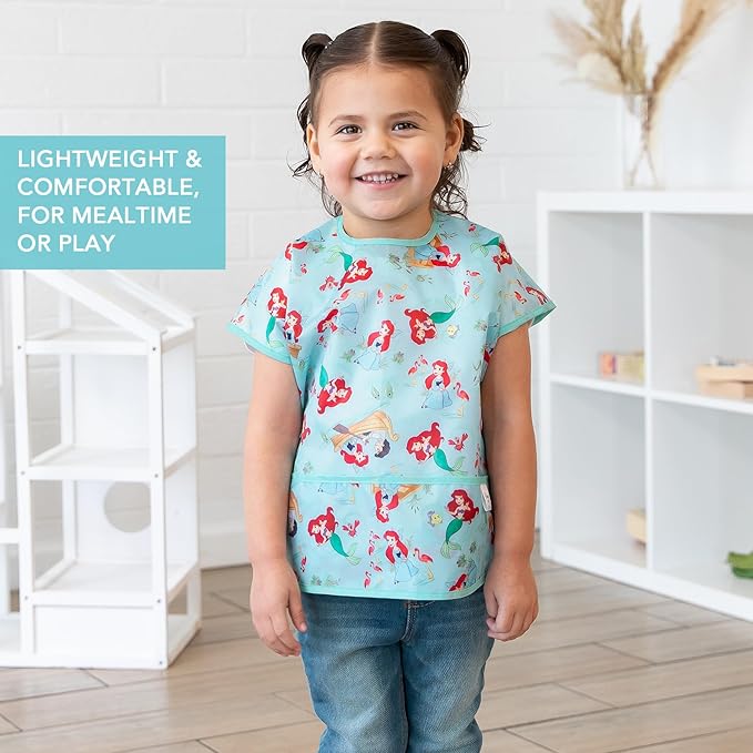 Bumkins Bibs - Toddler Bibs, Waterproof, Large for 1-3 Years, Short Sleeve-BubblyBeeBaby