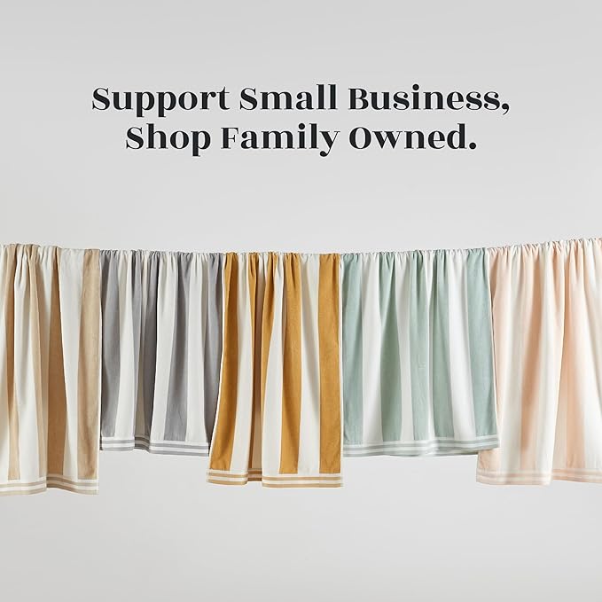 Great Bay Home 100% Cotton Velour 4 Pack Beach Towels 30" x 60" - Taupe Cabana Stripe Pool Towels - Quick Dry, Large Swim Towels-BubblyBeeBaby