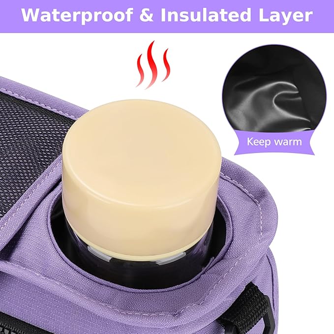 Accmor Universal Stroller Organizer with Insulated Cup Holder Detachable Phone Bag and Shoulder Strap,Stroller Bag Caddy Organizer Fits for Uppababy, Baby Jogger, Britax Strollers-BubblyBeeBaby