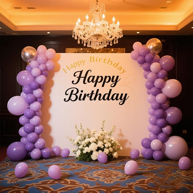 140pcs Purple Round Balloons Different Sizes 18 12 10 5 Inch Latex Balloons for Arch Decoration Party Balloon Kit for Graduation Birthday Party Wedding Balloon Baby Shower Decoration-BubblyBeeBaby