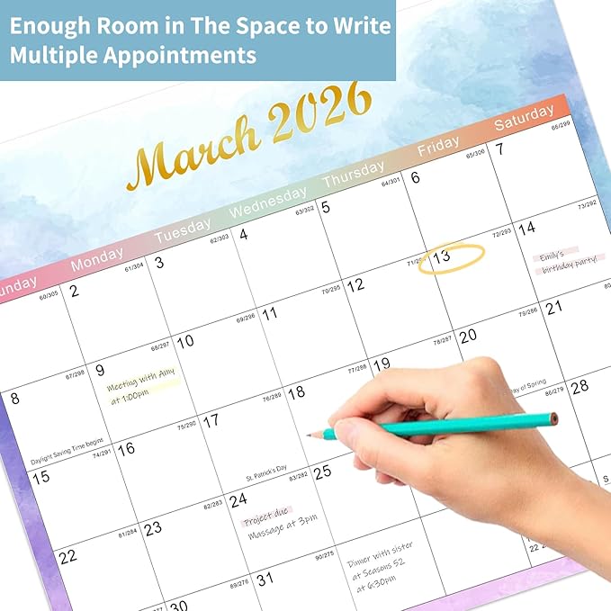 2025-2027 Magnetic Fridge Calendar 21 Monthly Magnetic Calendar for Refrigerator Planner Runs from October 2025 Until June 2027 Easy Organizing Markers Tearable (Colorful)-BubblyBeeBaby