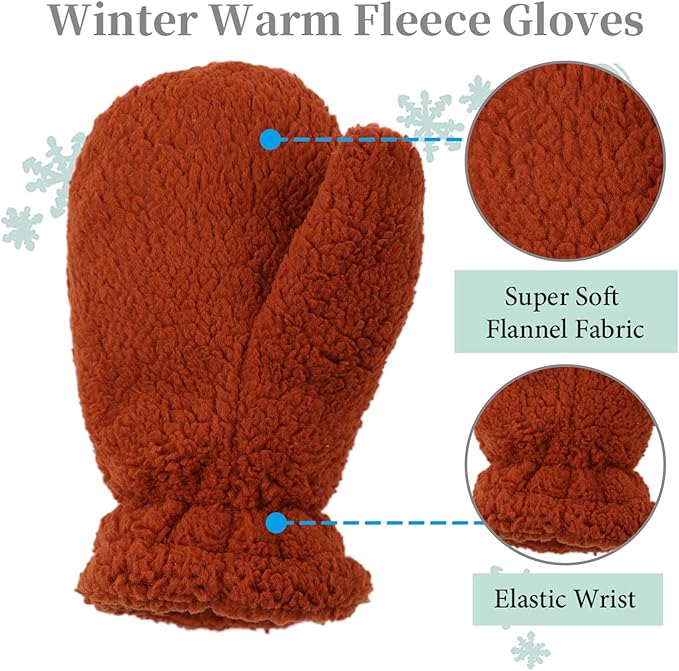 Zsedrut Baby Boys Winter Glove Warm Toddler Infant Girls Mittens Fleece Lined Gloves 1-7 Years-BubblyBeeBaby