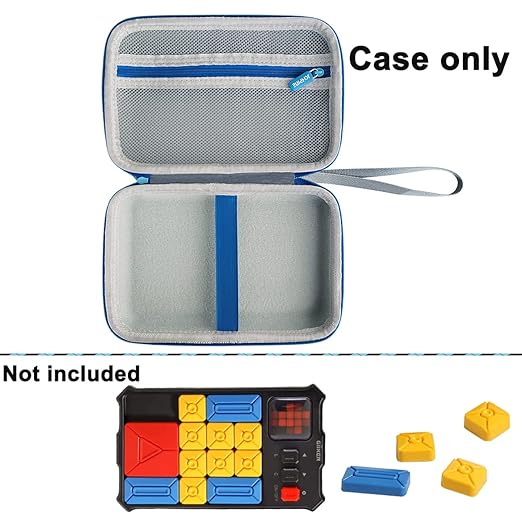 JCHPINE Hard Carrying Case for GiiKER Super Slide Brain Games, Protective Storage Holder for GiiKER Brain Teaser Puzzles Interactive Handheld Game Console Accessories (Blue Case Only)-BubblyBeeBaby