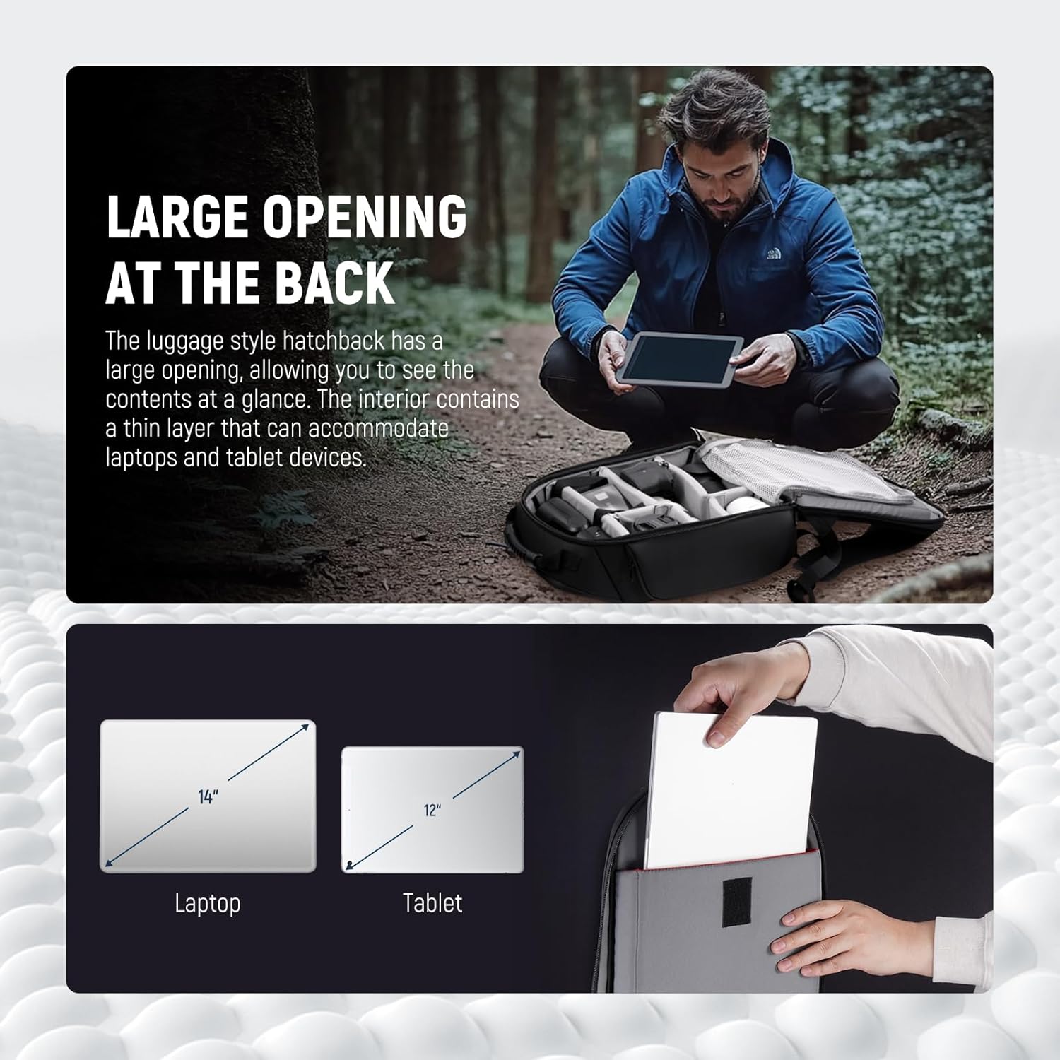 NEEWER BASICS Camera Bag for Photographer, Water Resistant Digital Cam Backpack Shockproof Large Case Compatible with Sony Canon Nikon DSLR Mirrorless Lenses Small Photography Accessories, PB26 Black