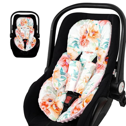 GFU Infant Stroller mat, Fits for Stroller, Swing, Flowers-BubblyBeeBaby