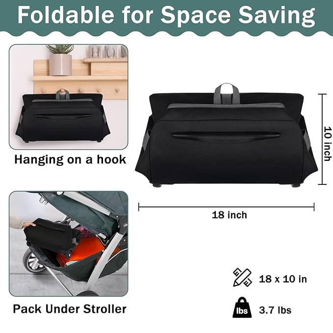 Infant Car Seat Travel Bag Fit Doona Car Seat Stroller and Base, Chicco Keyfit 35 and Base, Doona Travel Bag with Wheels, Padded Car Seat Bags for Air Travel, Nuna Travel Bag with Zipper Pocket-BubblyBeeBaby