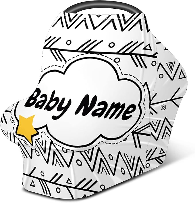 Baby Car Seat Stroller Cover Nursing Cover New Mom Breastfeeding Scarf Soft Stretchy Infant Carrier Cover Car Canopy Coverage-BubblyBeeBaby