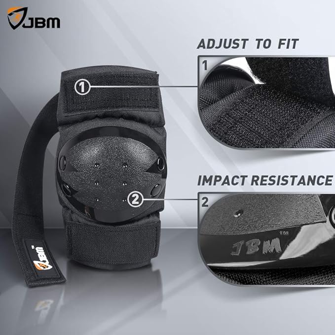 JBM Adult & Kids Knee Pads Elbow Pads and Wrist Guards for Inline Skating, Roller Skating, Skateboarding, Scootering-BubblyBeeBaby