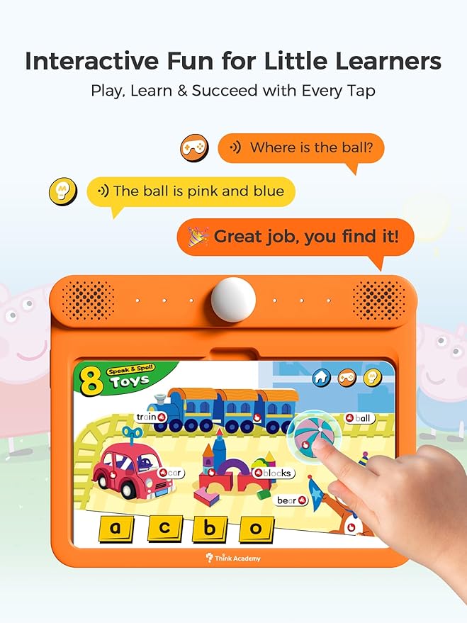 Interactive Electronic Learning Pad - Learn-to-Read System with 70 Sound Pages, Card-Insert for Alphabet, Words, Numbers, Music, Learning Activities for Kids 3-5 Years Old-BubblyBeeBaby