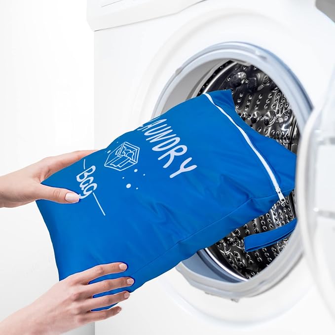 2 Pcs Large Travel Laundry Bag - Waterproof Wet Dry Washable for Dirty Clothes, Bathing Suit, Workout, Gym, Swimming, Yoga-BubblyBeeBaby