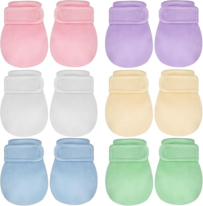 Adjustable Baby Mittens No Scratch Newborn Cotton Breathable Gloves Warm Baby Mitts for Boys Kids-BubblyBeeBaby