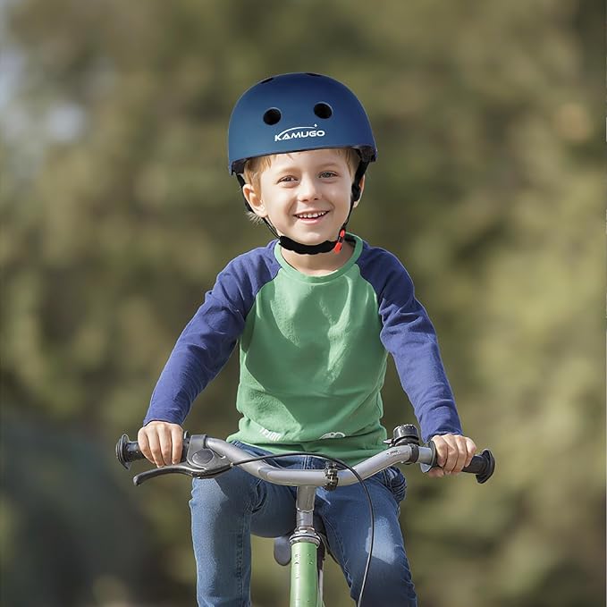 KAMUGO Kids Bike Helmet,Toddler Helmet Adjustable Kids Bicycle Helmet Girls Or Boys Ages 2-8/8-14 Years Old Multi-Sports for Cycling Skateboard Scooter-BubblyBeeBaby