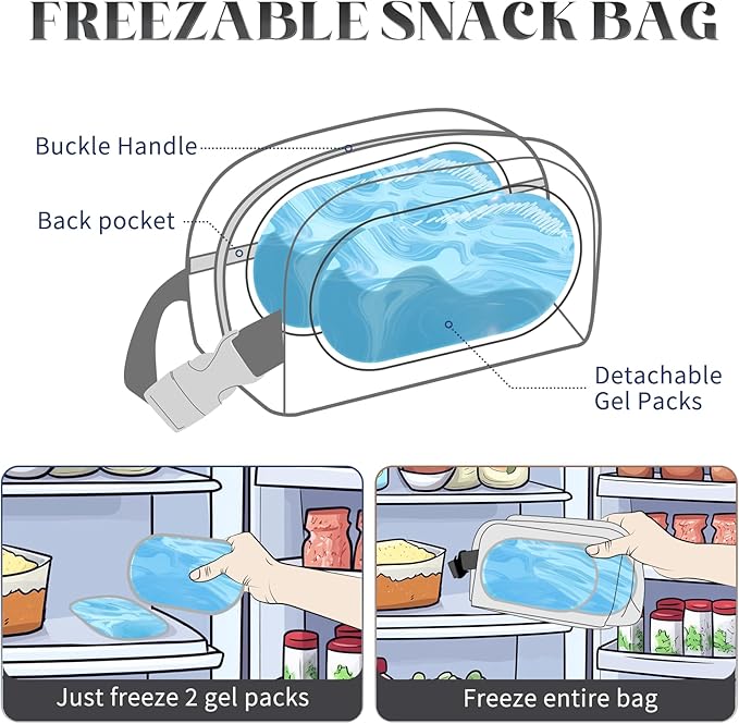Insulated Cooler Bag - Freezable & Leak Proof, Mini Lunch Bag for Kids & Adults-BubblyBeeBaby