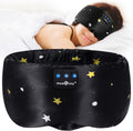 MUSICOZY Mulberry Silk Bluetooth Sleep Mask with HD Stereo Sound, Wireless Sleep Headband Headphones for Side Sleepers, Adjustable Size, Total Light Blocking, Perfect for Travel Relaxation Sleep