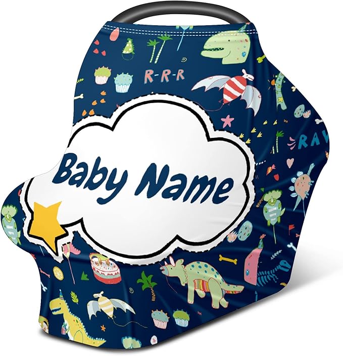Baby Car Seat Stroller Cover Nursing Cover New Mom Breastfeeding Scarf Soft Stretchy Infant Carrier Cover Car Canopy Coverage-BubblyBeeBaby
