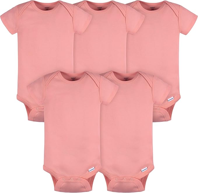 Gerber baby-boys 5 Pack Onesies Multi-packs Bundle Interlock 180 Gsm-BubblyBeeBaby