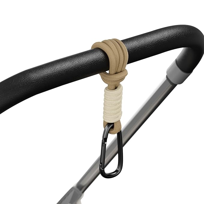 SURDOCA Baby Stroller Hooks, Stroller Clips and Hooks for Diaper Bag, Mommy Bag Hook for Stroller Heavy Duty, Universal Stroller Hanger and Strap, Stroller Accessories for Mom-BubblyBeeBaby