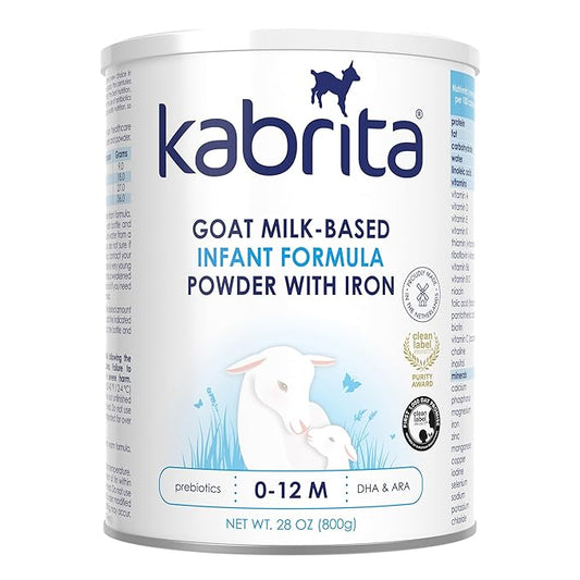 Kabrita Goat Milk Infant Formula - Easy to Digest Baby Formula 0-12 Months - Contains Prebiotics, Iron, DHA, Non-GMO - Gentle on Sensitive Tummies - Formula Supporting Gut Health & Sleep - 28Oz-BubblyBeeBaby