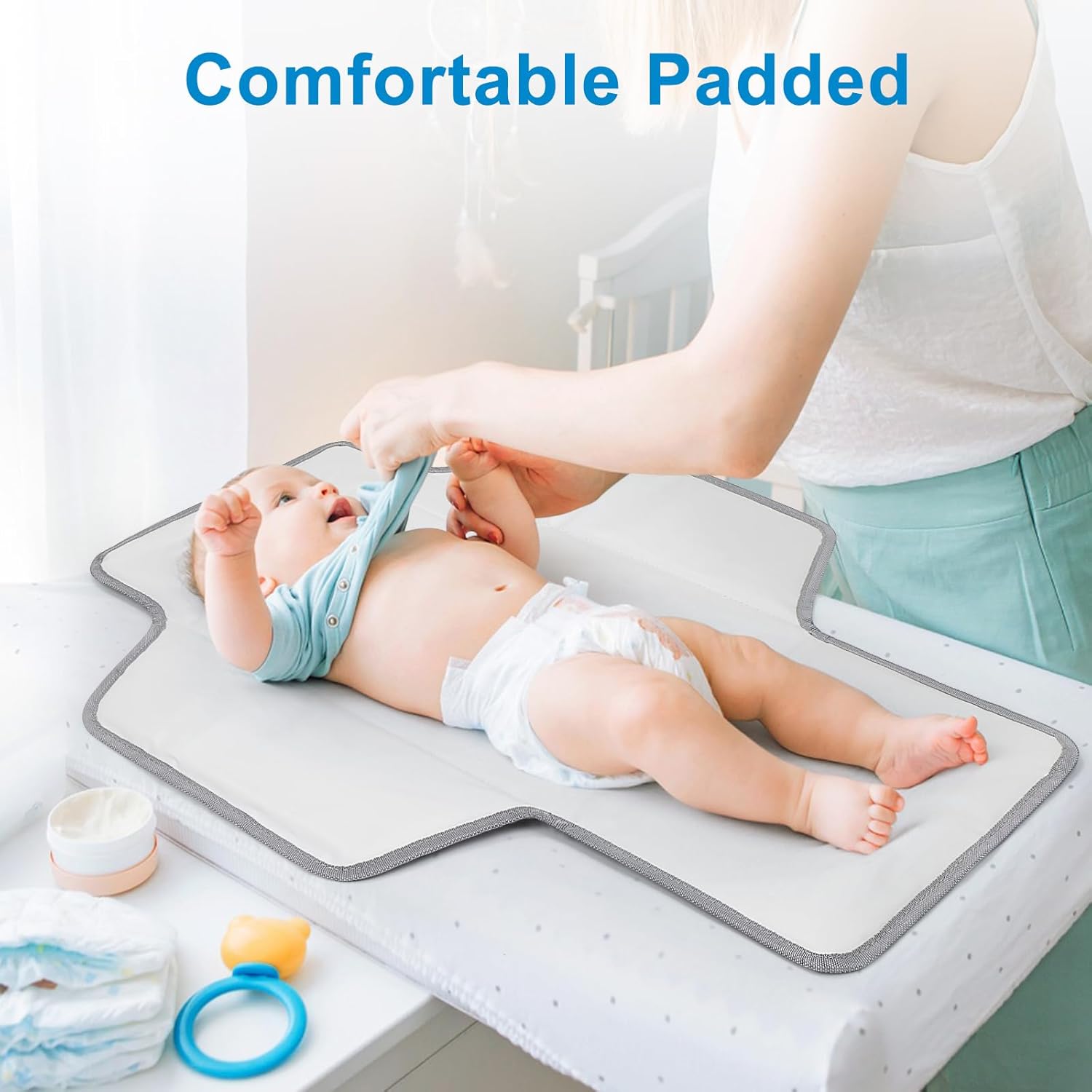 Accmor Portable Diaper Changing Pad, Waterproof Baby Changing Mat, Foldable Travel Diaper Changing Pads for Baby