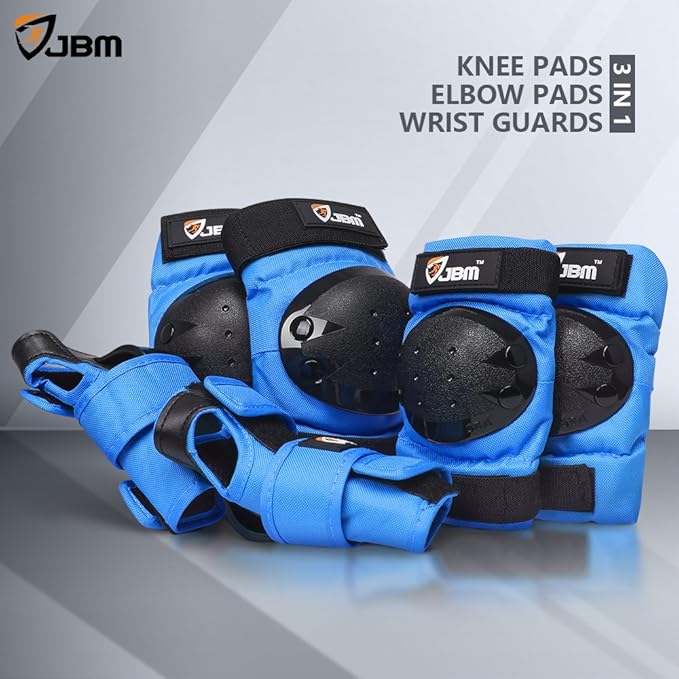 JBM Adult & Kids Knee Pads Elbow Pads and Wrist Guards for Inline Skating, Roller Skating, Skateboarding, Scootering-BubblyBeeBaby