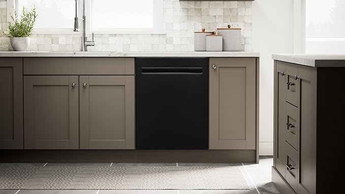 Kenmore 24" Built-in Stainless Steel Tub Dishwasher EasyFlex 3rd, SmartWash, UltraWash, TurboDry, MoreSpace Plus Adjustable Rack, Energy Star Certified, Black-BubblyBeeBaby