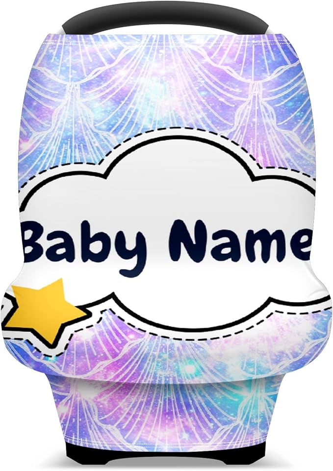 Baby Car Seat Stroller Cover Nursing Cover New Mom Breastfeeding Scarf Soft Stretchy Infant Carrier Cover Car Canopy Coverage-BubblyBeeBaby