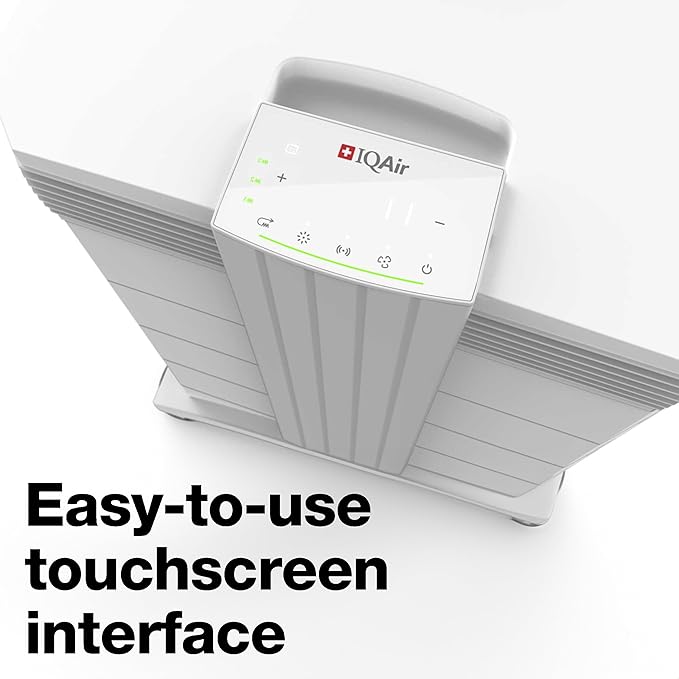 IQAir HealthPro Compact XE Air Purifier - Compact HyperHEPA Fration for Rooms up to 1240 sq ft - Allergens, Smoke, Dust, Mold, Pet Dander, Swiss Made, WiFi Enabled-BubblyBeeBaby