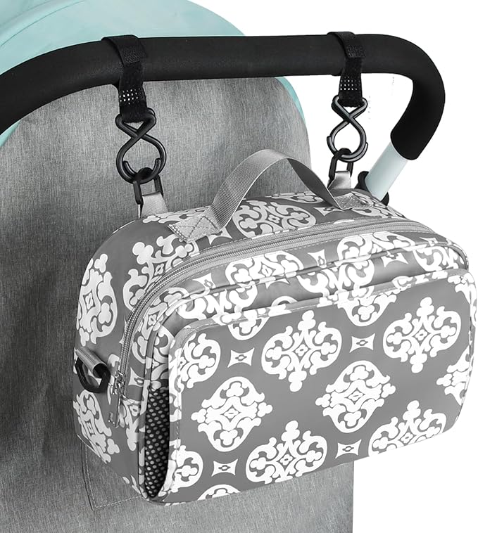 Accmor Stroller Organizer, Universal Stroller Organizer with Insulated Cup Holder Pocket, Dual Purpose Large Capacity Stroller Bag Caddy, Stroller Accessories Fits for Uppababy, Doona, Nuna Strollers-BubblyBeeBaby