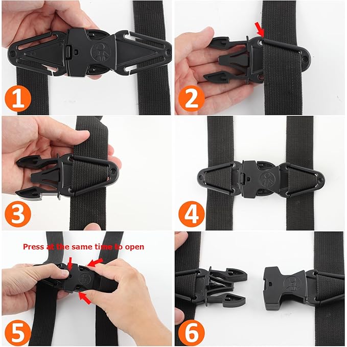 Anti Escape Safety Clip Baby Harness Chest Clips, Chest Strap Lock Prevent Children/Kids(Under 1.5 Years Old) Taking Their Arms Out of High Chairs/Strollers/Reins(2 Pack)-BubblyBeeBaby