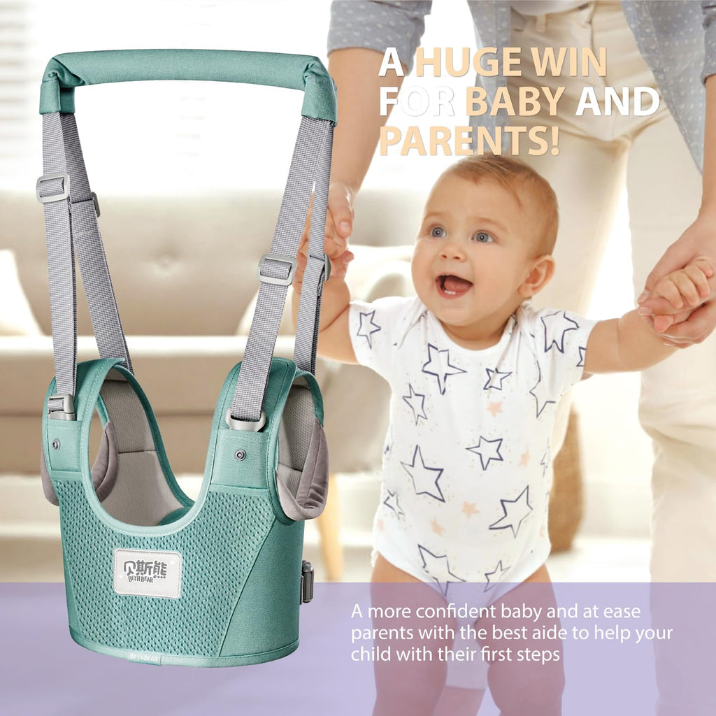 Baby Walking Harness-Handheld Assistant Belt- Toddler Infant Walking Aid for Trainer & Support 7-24 Month Old (summer-Green-1817)