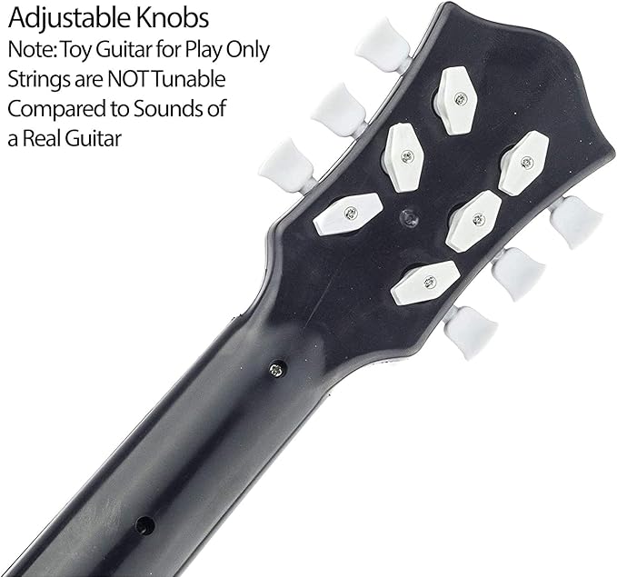 23" Acoustic Guitar, Kids 6 String Toy Guitar - Realistic Steel Strings - Beginner Practice First Musical Instrument for Children, Toddlers (Walnut)-BubblyBeeBaby