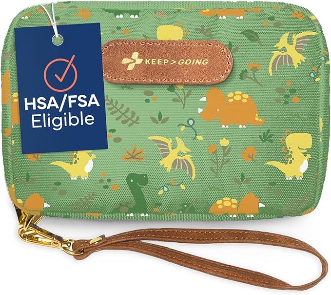 KeepGoing Travel First Aid Kit for Kids – 130 Pc. for Car, Home, Purse, Diaper Bag & Backpack with Latex-Free Bandages - Mini First Aid Kit Travel Size TSA-Approved-BubblyBeeBaby