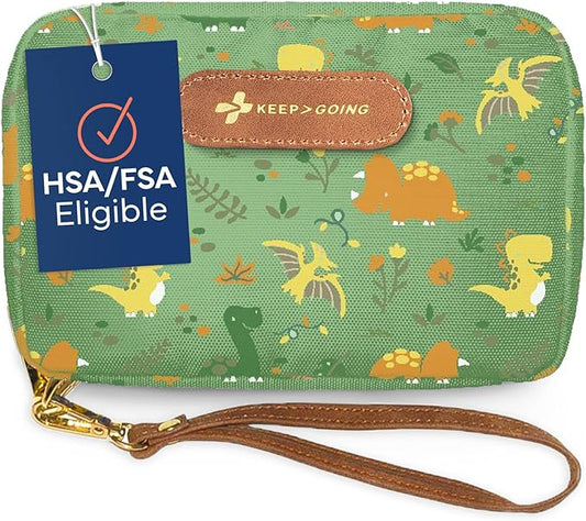 KeepGoing Travel First Aid Kit for Kids – 130 Pc. for Car, Home, Purse, Diaper Bag & Backpack with Latex-Free Bandages - Mini First Aid Kit Travel Size TSA-Approved-BubblyBeeBaby